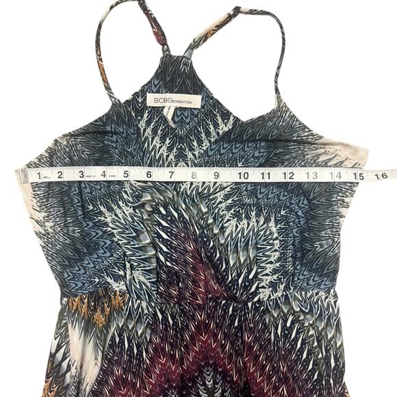 BCBGeneration Womens Small Multicolor Sleeveless Pocketed Zig Zag Mini Dress - Picture 8 of 9